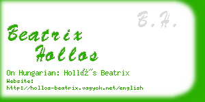 beatrix hollos business card